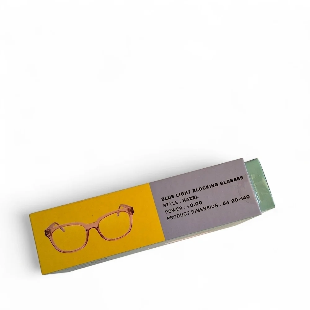 FLOWER Eyewear Blue Light Blocking Glasses — “Hazel” Style — Transparent Hazel